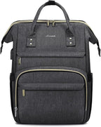 LOVEVOOK Laptop Backpack for Women,17 Inch Professional Womens Travel Backpack Purse Computer Laptop Bag Nurse Teacher Backpack,Waterproof College Work Bags Carry on Back Pack with USB Port,Dark Grey