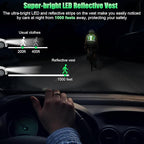 LED Reflective Vest Running Gear, 5 Colors Lights Up Running Vest for Night Walking Cycling Jogging, Adjustable Size for Men Women Kids, Rechargeable and High Visible