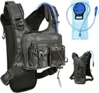 USA Original Patent Running Hydration Vest Backpack, Lightweight Chest Pack with 2.0L Water Bladder Bag Daypack for Hiking Running Cycling Race Marathon for Women Men