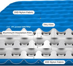 ATEPA ThermAir Pro Backpacking Sleeping Pad, 6.6 R-Value Insulated Ultralight Inflatable Sleeping Pad Folding Camping Pad with 7 Layers & Storage Bag for Camping Backpacking, Wide Long Size (78"x27")