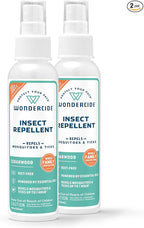 Wondercide - Mosquito, Tick, and Insect Repellent with Natural Essential Oils - DEET-Free Bug Spray and Killer - Safe for Family - Cedarwood 2-Pack of 4 oz Bottle