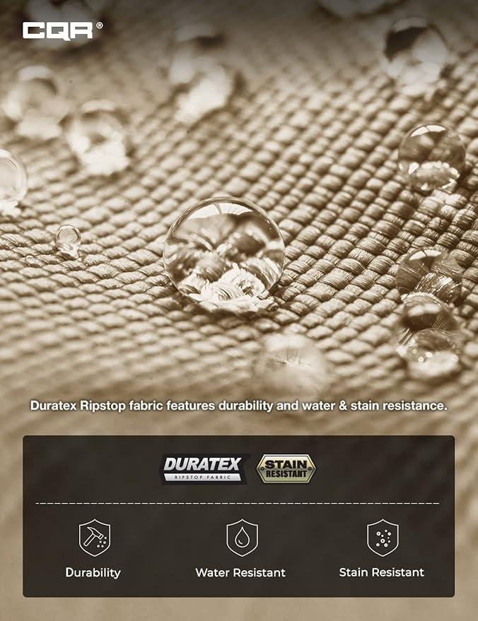 CQR Men's Tactical Pants, Water Resistant Ripstop Cargo Pants, Lightweight EDC Work Hiking Pants, Outdoor Apparel