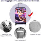 3D Print Design Travel Suitcase Protector Trolley Case Cover 19"-30" Sleeve (M(Fits to 22"-24" Trolley Case), Giraffe(New Version))