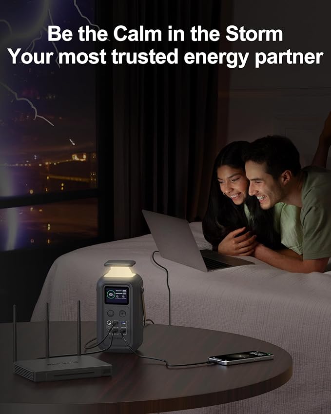 AsperX Portable Power Station (60,000mAh), Dual 140W Fast Charging (Total 200W), LiFePO4 Battery, 192Wh Power Bank Station, Generator for Home Use, Home Backup for Travel, Camping, Emergency (Gray)