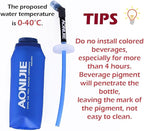 AONIJIE 2Pack of Soft Soft Folding Hydration Bottle Water Collapsible Flask BPA-Free Bottles (350ml/11.95oz)