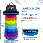 Jakuva Upgraded Travel Camping Stool, Retractable Folding Stool,Collapsible Telescoping Portable Stool with Max Load 360lbs for Adults for Indoor Outdoor Hiking Gardening, Blue