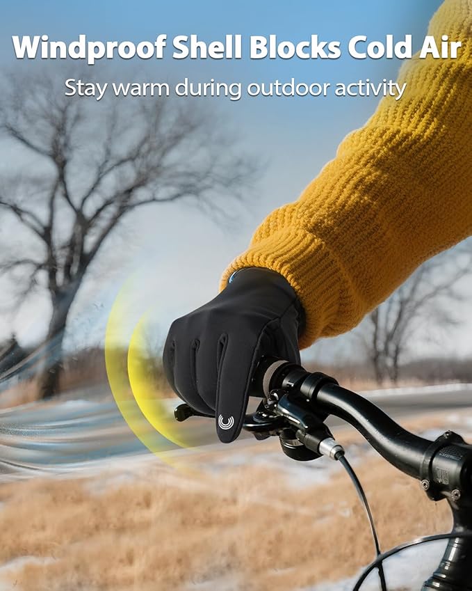 RIGWARL Gloves for Cool&Cold Weather Waterproof, Winter Gloves for Men Women Touch Screen