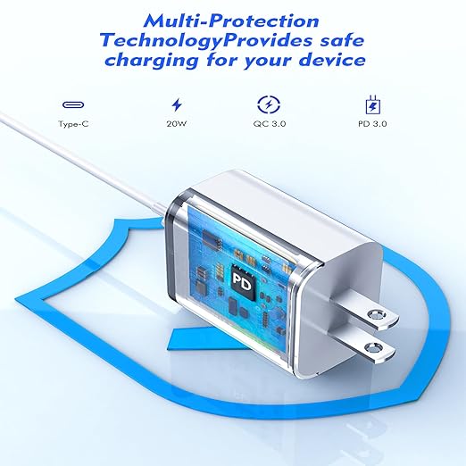 iPhone Charger Fast Charging,[Apple MFi Certified]2Pack USB C to Lightning Charging Cord Cable 20W Type C Charger Adapter for Apple iPhone 14/14 Pro Max/13 Pro/13/12 Mini/12 Pro Max/11 Pro Max/XS/iPad
