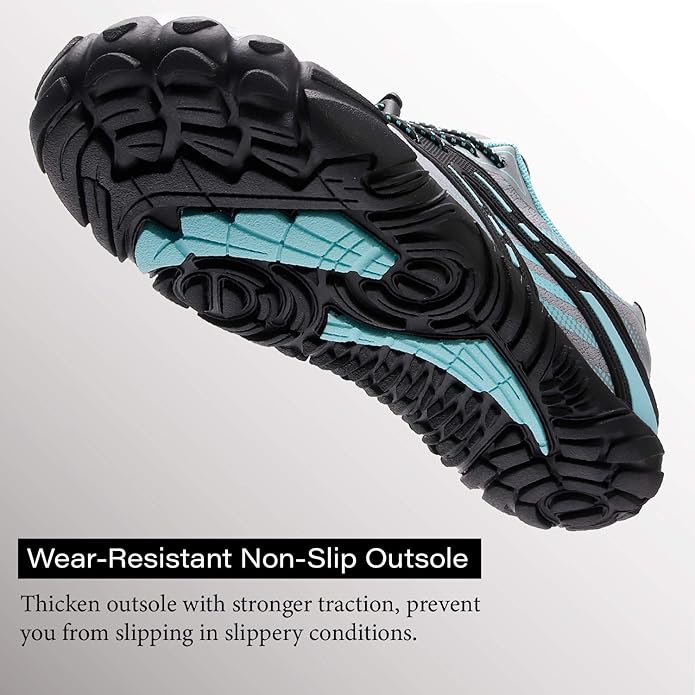 L-RUN Barefoot Water Shoes Women Mens Aqua Sock Athletic Hiking Water Sports Shoes for Swim Beach Pool Sand Diving Walking