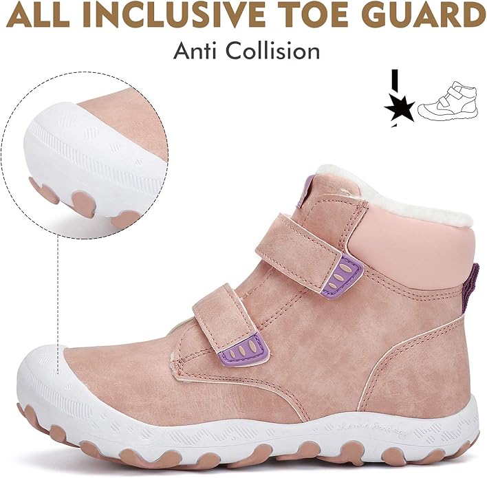 Mishansha Kids Hiking Boots Toddler Girls Boys Hiking Shoes Water-Resistant Anti-Collision Non-Slip Athletic Outdoor Trekking Boots