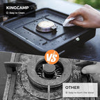 KingCamp 2 Burner Camping Stove，Portable Folding Stove with 20000 BTU，Backpacking Camp Stove for Outdoor Cooking，2 Adjustable Burners & Piezo Ignition for BBQ Hiking Backpacking Camping