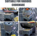 Portable Camping Stove, Powerful Gas Stove, Propane Camp Stove with Carrying Case, 30,000 BTU Small Propane Stove, Gas Burners for Cooking Outdoor Hiking Picnic BBQ