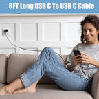 Super Fast Charger USB C Charger,25W USB C Wall Charger Block &8FT Type C Cable for Samsung Galaxy S26/S25/S24/S24 Ultra/S24+/S23/S23Ultra/S23+/S22/S22+/S22Ultra/S21/S21+/S20/S20+/S10/Note 20/Note 10