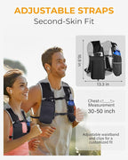 Running Vest for Women Men, Lightweight Hydration Runner Vest with Transparent Waterproof Phone Pocket, 17oz Soft Flask, Adjustable Chest Straps Reflective Backpack for Hiking Cycling Jogging