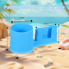 Paddleboard Cup Holder，Non-Tipping Kayak Cup Paddle Board and Stand Up Paddle Board Accessories，2 in 1 Stand Up Paddleboard Drink Holder for Types of Cup Bottle Drink & Phone Holder