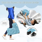 Kids Luggage, Kids Ride-on Luggage with Spinner Wheels Suitcase, Kid's Ride-On Suitcase Help Your Child Relax, Carry On Trolley Luggage with Password Lock (Blue, 19 inches), QX-20