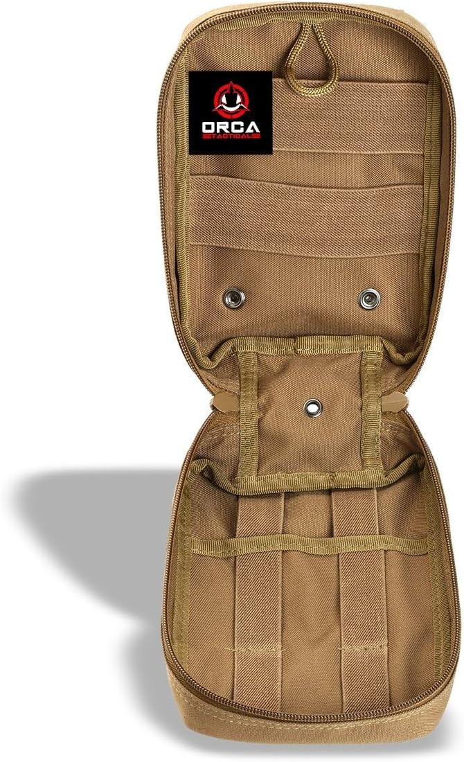 First Aid Molle Pouch - Heavy Duty IFAK Pouch - Empty Medical Pouch Ideal for Military Use EMTs Law Enforcement Camping and Hiking - Med Pouch for Optimal Organization
