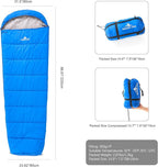 Lightweight Mummy Sleeping Bag 2.87lbs, Backpacking Sleeping Bag 42℉-55℉, Nylon Shell and Lining, Compact, Ultralight Sleeping Bag for Backpacking Camping Hiking