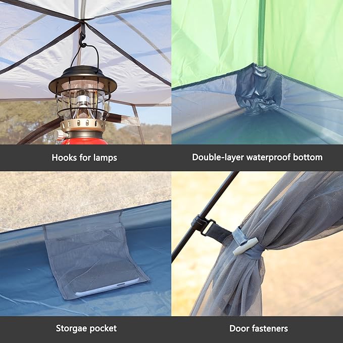 Camping Tent Portable Waterproof Instant Camping Tent with 1-Minute Setup Lightweight Tent for Camping Beach Outdoor Travel Backyard