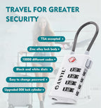 ANVIL 4 Digit Luggage Locks, TSA Locks for Luggage, Advanced TSA008 core, Alert Indicator for Your Travel Lock, Suitcase Lock.(4, White)