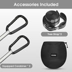 G4Free Large Camping Hammock with Mosquito Net 2 Person Pop-up Parachute Lightweight Hanging Hammocks Tree Straps Swing Bed for Outdoor Backpacking Backyard Hiking