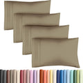 Pillowcases - Ultra Soft Hotel Quality Pillowcase Covers - Comfy, Cozy & Wrinkle Free - Shrinkage and Fade Resistant - Machine Washable Pillow Protectors - (King, Khaki, 4 Piece Set)