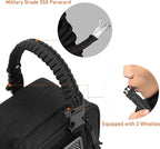 Tactical Toiletry Bag for Men Dry Wet Separate Dopp Kit Travel Hygiene Bag EDC Utility Tool Molle Pouch Mens Shaving Kit Travel shower Bags (Black)