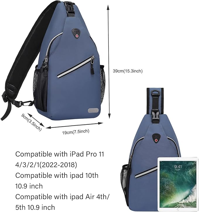 MOSISO Sling Backpack, Multipurpose Crossbody Shoulder Bag Travel Hiking Daypack