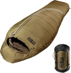 Sleeping Bag for Adults, Warm Weather Camping Mummy Sleeping Bags (25-36℉) with Adjustable Hood, Phone Pocket & Compression Sack for Hiking Travel Hunting