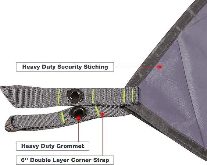 REDCAMP Large Waterproof Camping Tarp Lightweight, Multifunctional Insulated Tent Footprint for Camping Hiking Backpacking, Grey 106"x83"