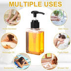 Domensi 24 Pcs 100ml /3.4 oz Pump Bottle Mini Travel Bottles Small Dispenser Containers Plastic Pump Lotion Dispenser Empty Square Travel Size Containers Toiletries (Black)