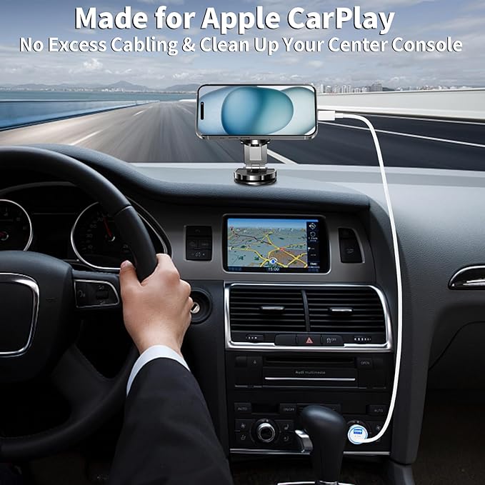 [Apple MFi Certified] Phone 16 Car Charger Fast Charging, Caiinei 4.8A USB Power Cigarette Lighter USB-C Car Carplay Fast Charger + 6FT Type-C Cable for iPhone 16 Pro/16 Plus/16 Pro Max/15/15 Pro/iPad