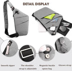 Crossbody Travel Bags for Women, New Theft Proof Safe Slim Sling Travel Purses, Personal Flex Shoulder Bag for Men Women