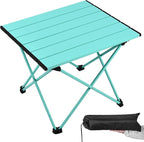 Grope Portable Camping Table with Aluminum Table Top, Folding Beach Table Easy to Carry, Prefect for Outdoor, Picnic, BBQ, Cooking, Festival, Beach, Home (Sky Blue-L)