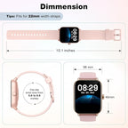 Fitpolo Smart Watch for Women,1.8” Touchscreen, Bluetooth Call, Alexa Built-in,24/7 Heart Rate SpO2 Monitor,Step Counting,Sleep Tracking, IP68 Waterproof Fitness Tracker Watch for Android iPhone