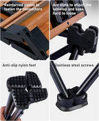 iClimb Ultralight Compact Camping Folding Table with Carry Bag (Nature- S)