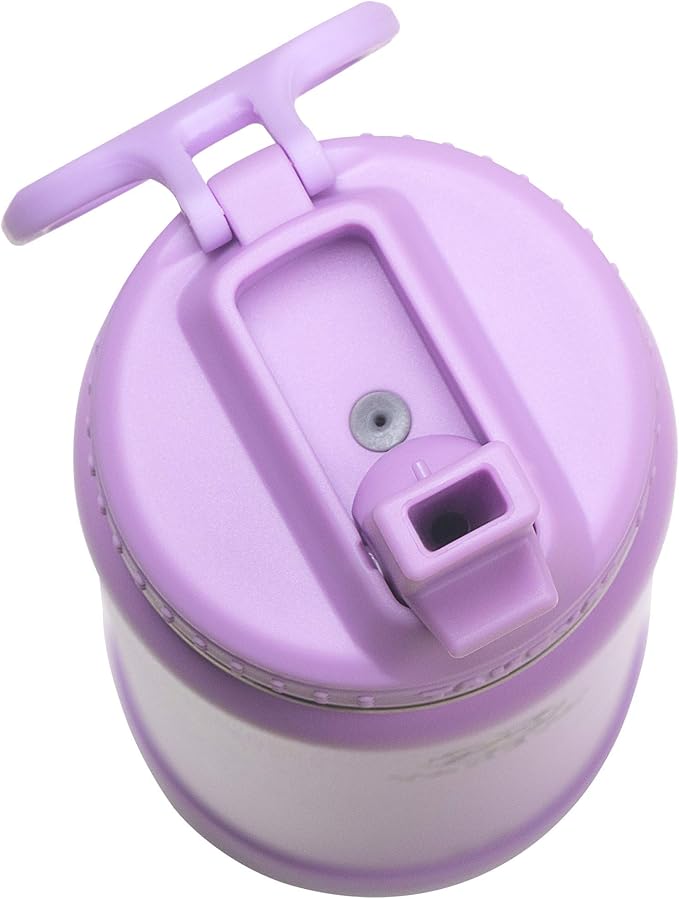 Takeya Actives 18 oz Water Bottle with Straw Lid - Double Wall Stainless Steel Insulation - Dishwasher Safe & BPA-Free - Removable Bumper - Lilac