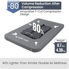 ONETIGRIS DYNISLAND 4In Double Air Mattress, Self-Inflating Sleeping Pad Foam for Camping, Backpacking, Car Trips, Travels, Air Bed with Patch-up Kit, 79”x53“