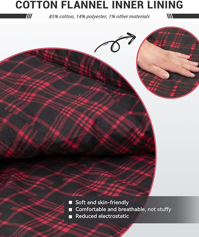 KingCamp Sleeping Bag for Adults, Cold Weather & Warm Extra Wide Big & Tall XL Portable Waterproof Flannel Sleeping Bags, Essentials Gear Accessories for Camping Backpacking Hiking Indoor & Outdoor