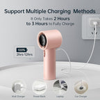 JISULIFE Portable Handheld Fan, Speed(1-100) Adjustable Turbo Mini and 3600mAh Battery Rechargeable Personal Fan, Digital Display, Gifts for Women Men Travel/Camping/Outdoor-Pink