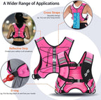 Sportneer Weighted Vest for Women Men: 8lbs/12lbs/15lbs/20lbs/25lbs Weight Vest with Detachable Phone Pouch Rucking Vest for Women Walking Strength Training Muscle Building Weight Loss