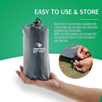 Camping Tarp Waterproof with Carry Bag for Under Tent, Ultralight Tent Footprint for Ground Camping Hiking (86" x 70")