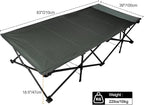 REDCAMP 39.4" W Extra Large Camping Cot for Adults 500lbs, Oversized Tall Sleeping Cots Heavy Duty, XXL Cots Portable for Outdoor Indoor Office, Dark Grey