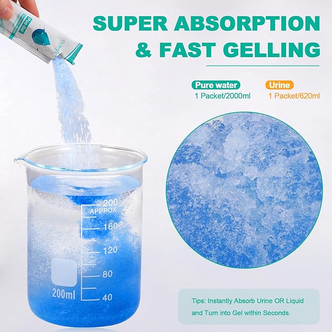 Lemon Portable Toilet Gel, Poo Gel for Potty, Camping Toilet Powder for Bucket, Eco Absorbent Gelling, Portable Urine Packets for Outdoor Recreation Suppliess(30)