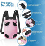 YUDODO Pet Dog Carrier Backpack Adjustable Dog Front Carrier, Legs Out Easy-Fit Dog Travel Backpack Carrier for Hiking Camping for Small Medium Dogs Cats and Rabbits (Small, Pink)
