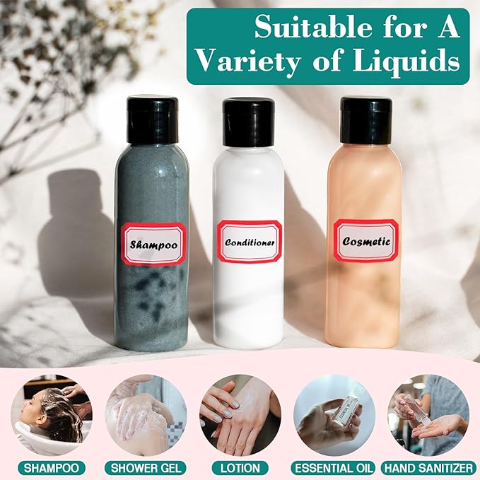 10 Pack Empty 3.4 oz Travel Bottles Tsa Approved Leakproof Plastic Squeezable Small Bottles for Toiletries Liquids Travel Essentials with Flip Cap