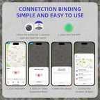 Mini GPS Tracker for Vehicles, Smart Tag Tracking Device, Key Finder Locator with Sound, Car Tracker No Subscription Work with Find My(iOS Only) for Kids, Dogs, Key, Luggage (Black)