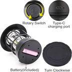 LED Camping Lanterns Rechargeable Portable, Vintage Style Tabletop Lantern, Stepless Dimming, Waterproof - Black, 2 Pack for Camping, Hanging Tent Light, and Power Outages