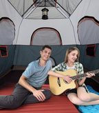 3/4 Person/6 Person Camping Tent Fast Cabin Tent with Instant Setup Tent, Weatherproof Tent Easy Quick Set Up & Pop Up in 60 Seconds with Rainfly Backpack for Family Camping,Upgraded Ventilation