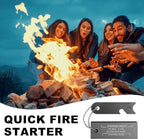 Fire Starter Survival Kit, Magnesium Waterproof Matches Ferro Flint Block,Outdoor Survival Firesteel Gears with Striker for Camping Hiking Hunting Emergency